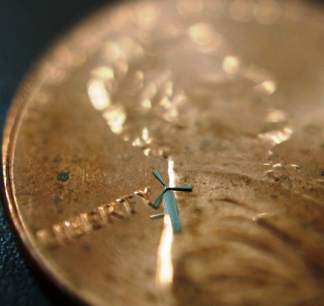 A micro-windmill on a penny